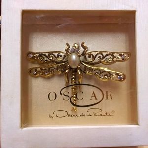 Oscar De la Renta Vintage Dragonfly Brooch